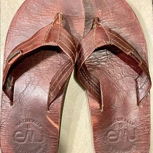 Emu Leather Flip-Flops